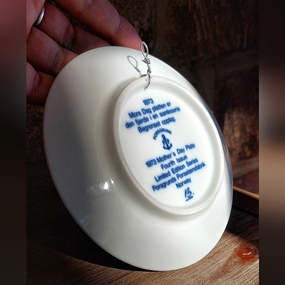 1973 Porsgrund Mors Dag Mother's Day Plate Norway - Picture 5 of 5